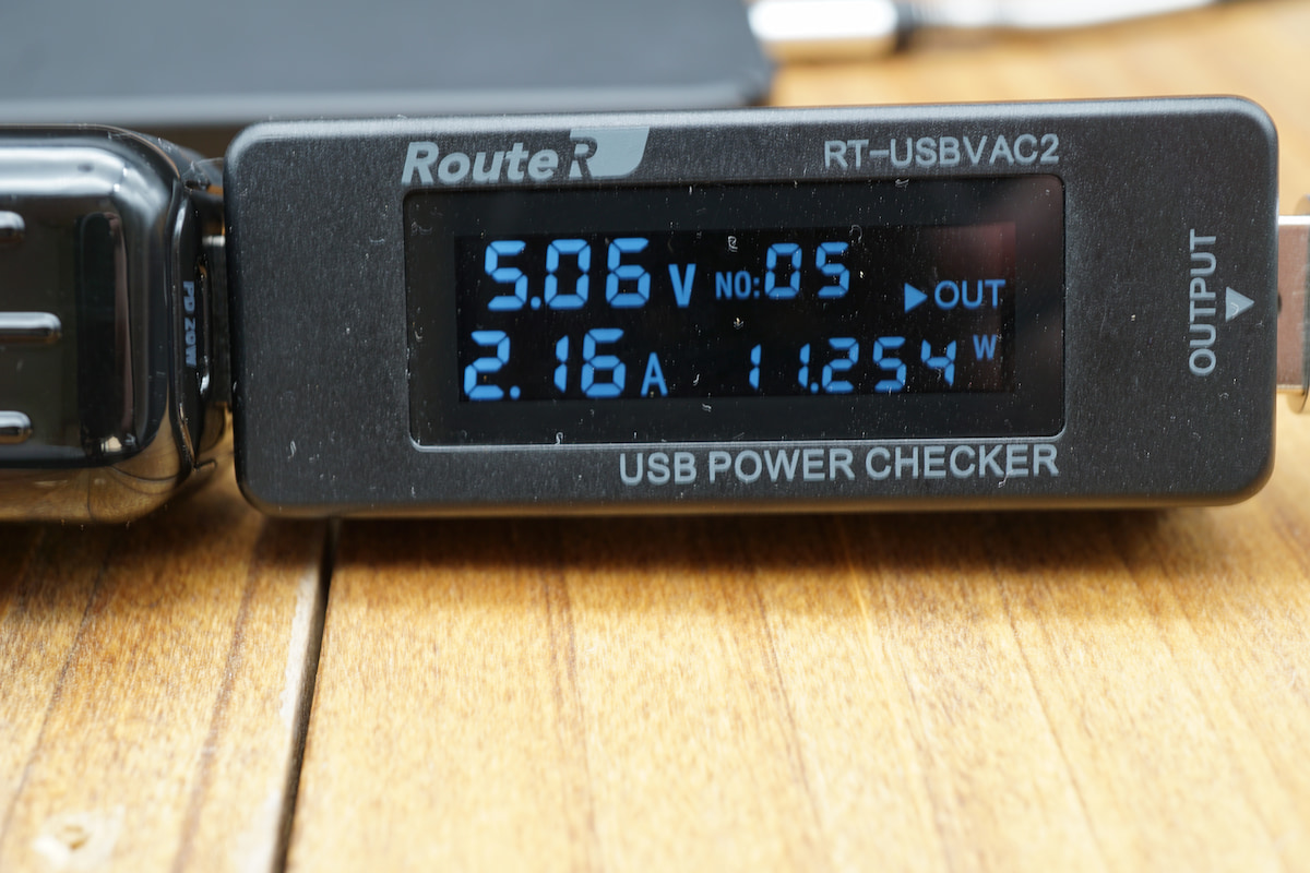 Androidデバイスの充電出力は11.2W